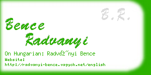 bence radvanyi business card